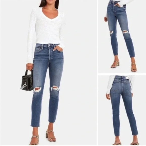 RE/DONE Originals90's High Rise Ankle Crop Jeans Size 25